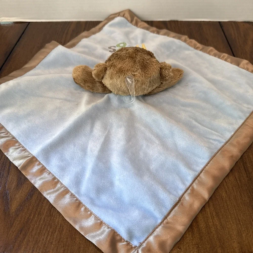 Carter's Child of Mine I Love Hugs Bear Rattle Baby Blanket Lovey Satin Trim
